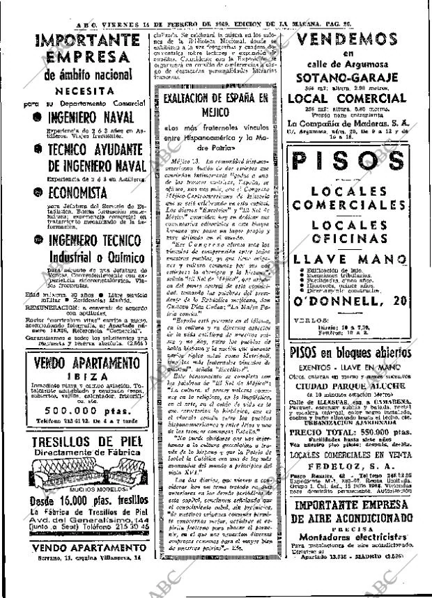 ABC MADRID 14-02-1969 página 26