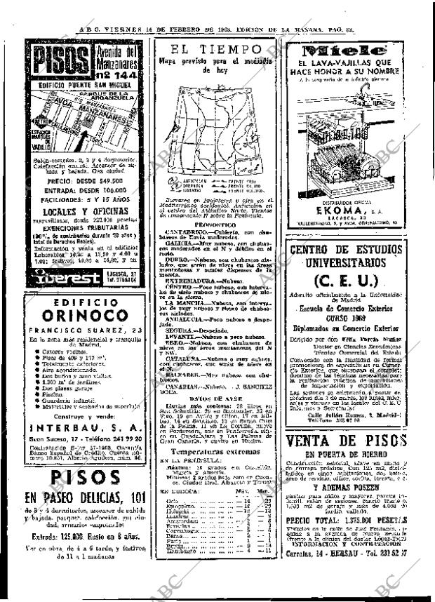 ABC MADRID 14-02-1969 página 32