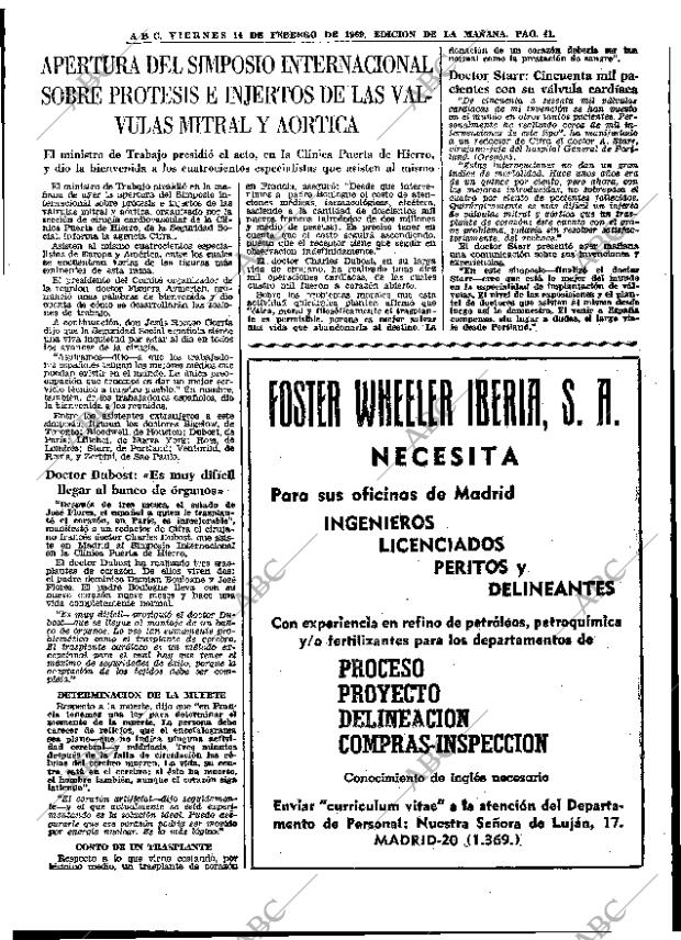 ABC MADRID 14-02-1969 página 41