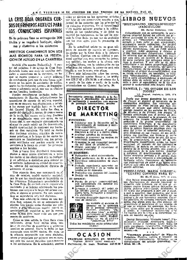 ABC MADRID 14-02-1969 página 42