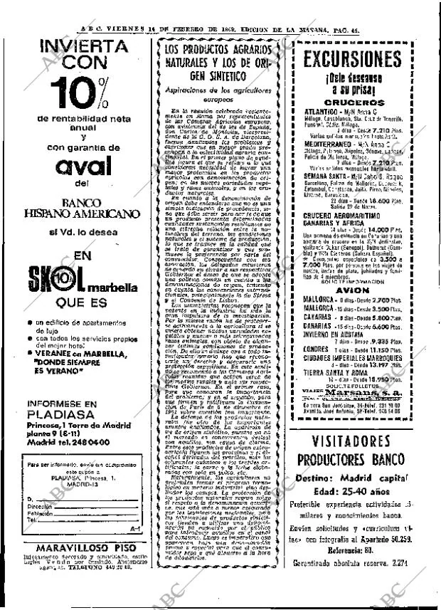 ABC MADRID 14-02-1969 página 44