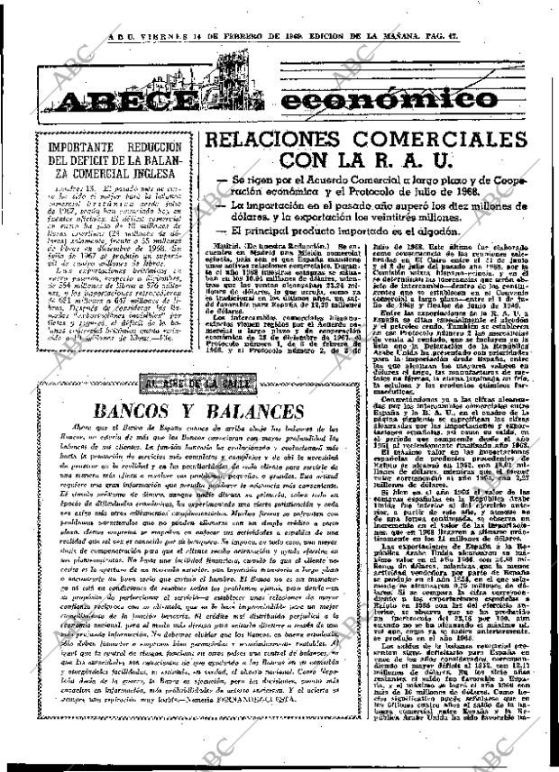 ABC MADRID 14-02-1969 página 47