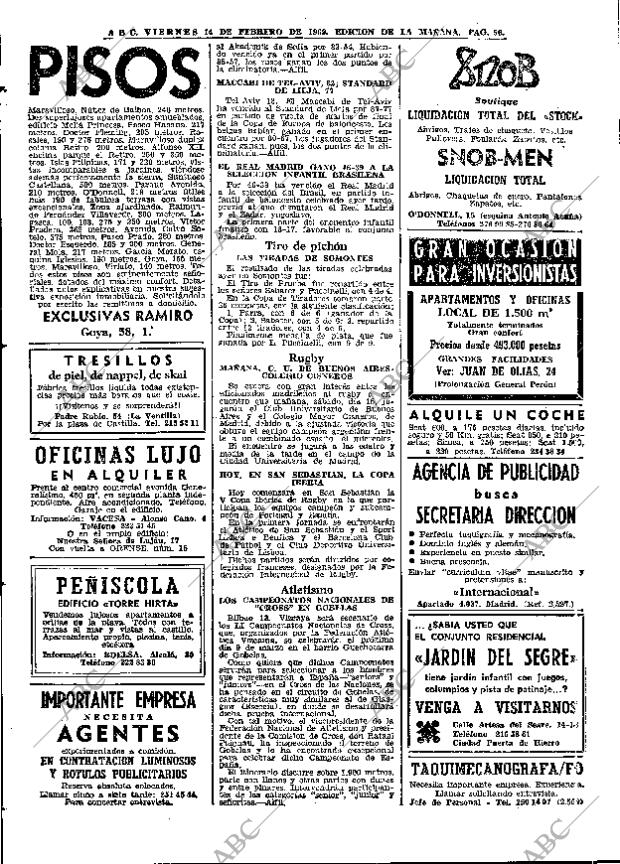 ABC MADRID 14-02-1969 página 56