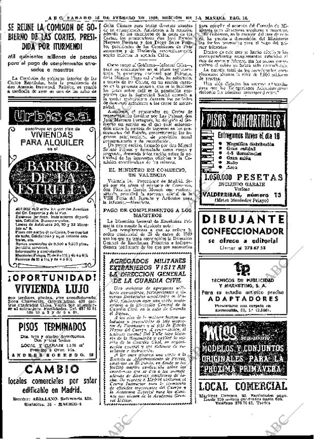 ABC MADRID 15-02-1969 página 18
