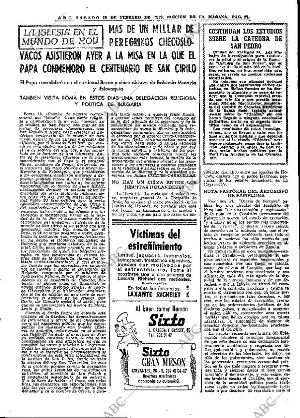 ABC MADRID 15-02-1969 página 27