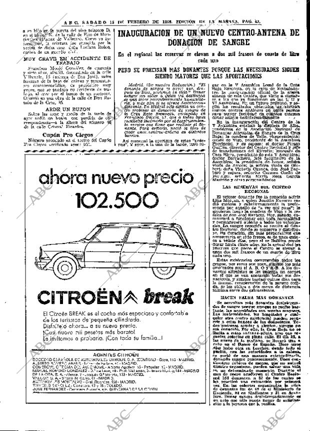 ABC MADRID 15-02-1969 página 43