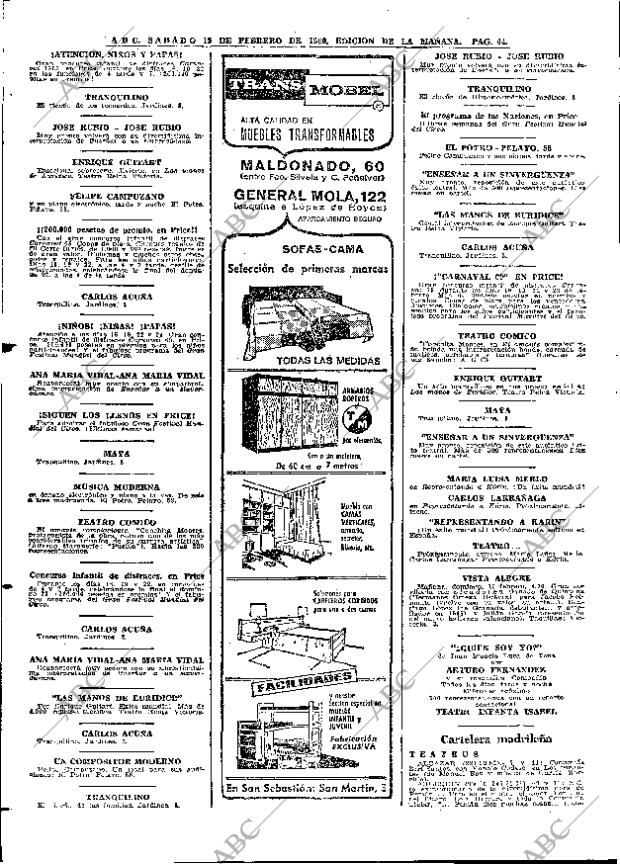 ABC MADRID 15-02-1969 página 64