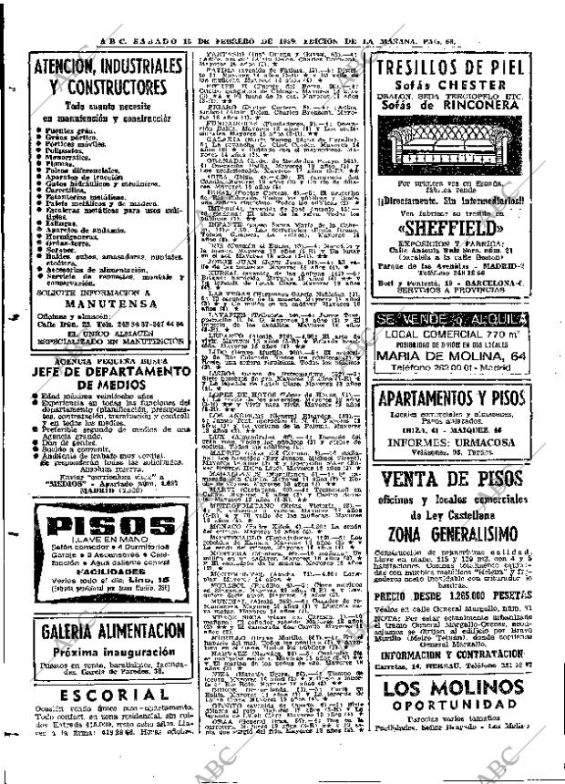 ABC MADRID 15-02-1969 página 68