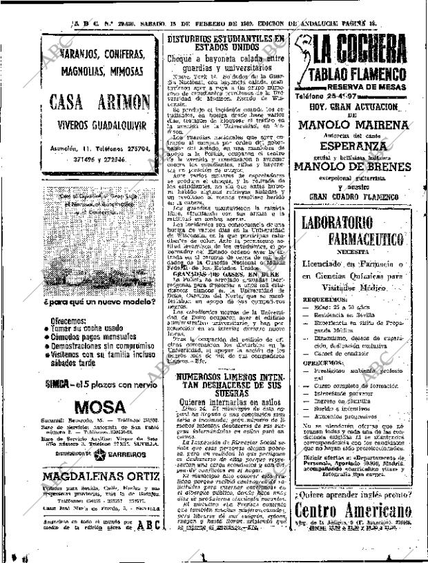 ABC SEVILLA 15-02-1969 página 18