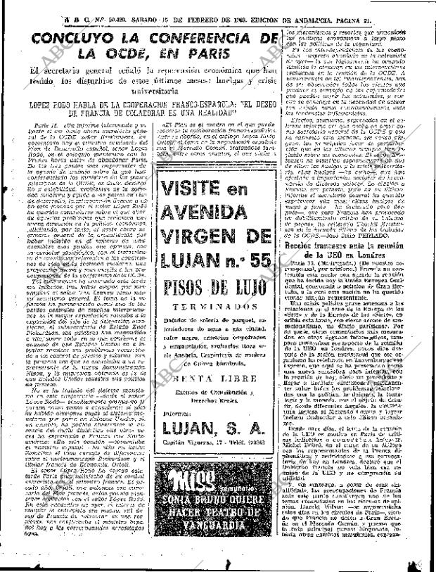 ABC SEVILLA 15-02-1969 página 21