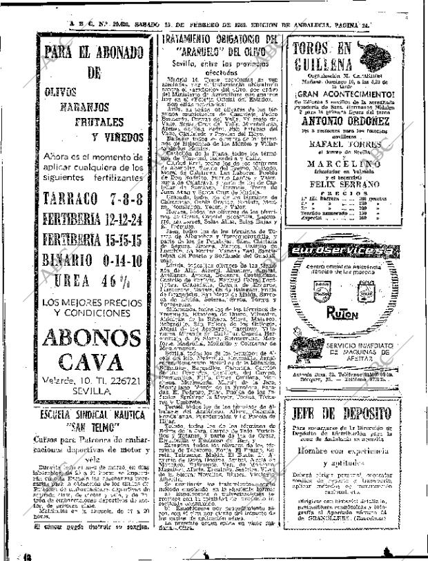 ABC SEVILLA 15-02-1969 página 24