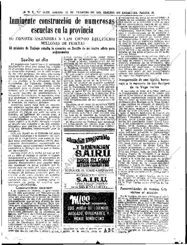 ABC SEVILLA 15-02-1969 página 43