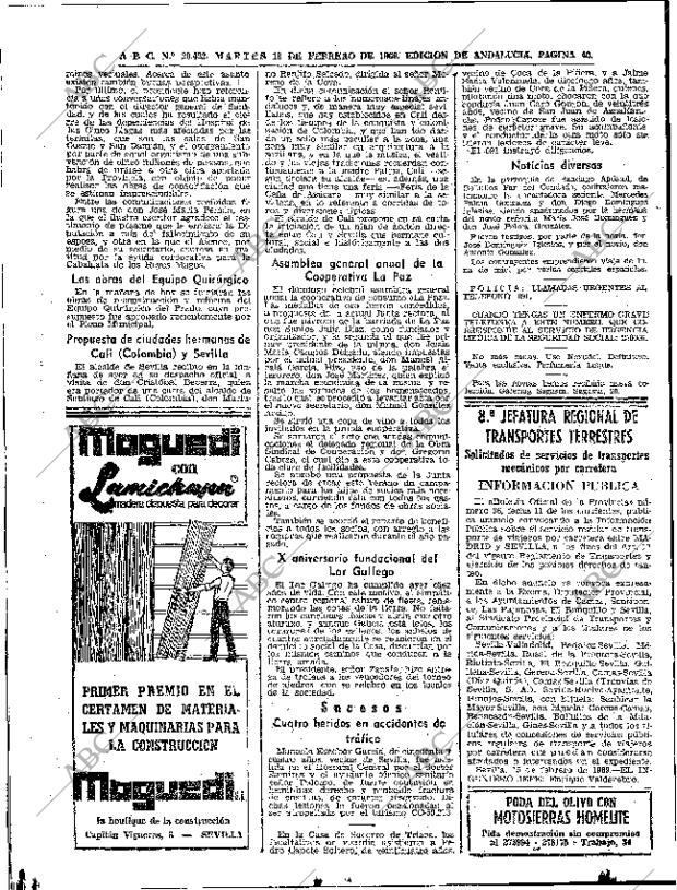 ABC SEVILLA 18-02-1969 página 40