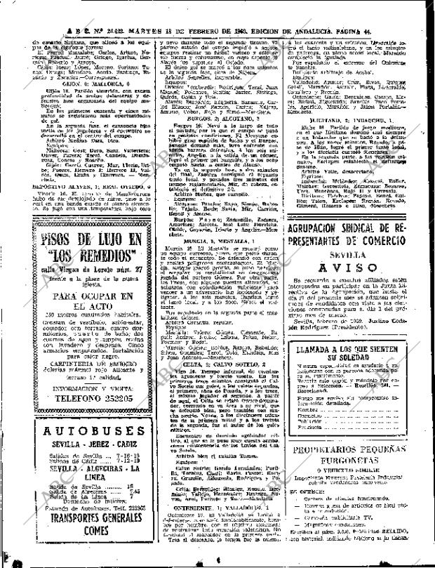 ABC SEVILLA 18-02-1969 página 44