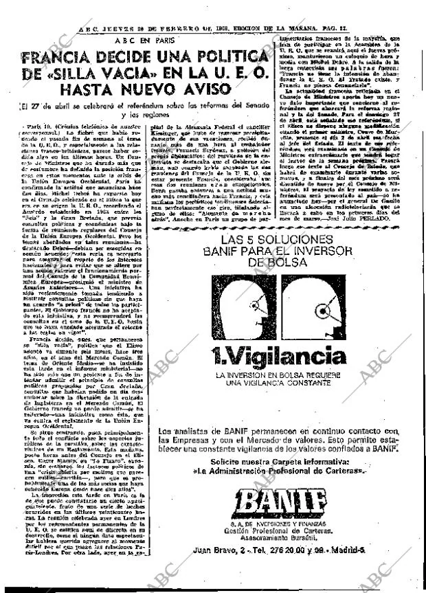 ABC MADRID 20-02-1969 página 23