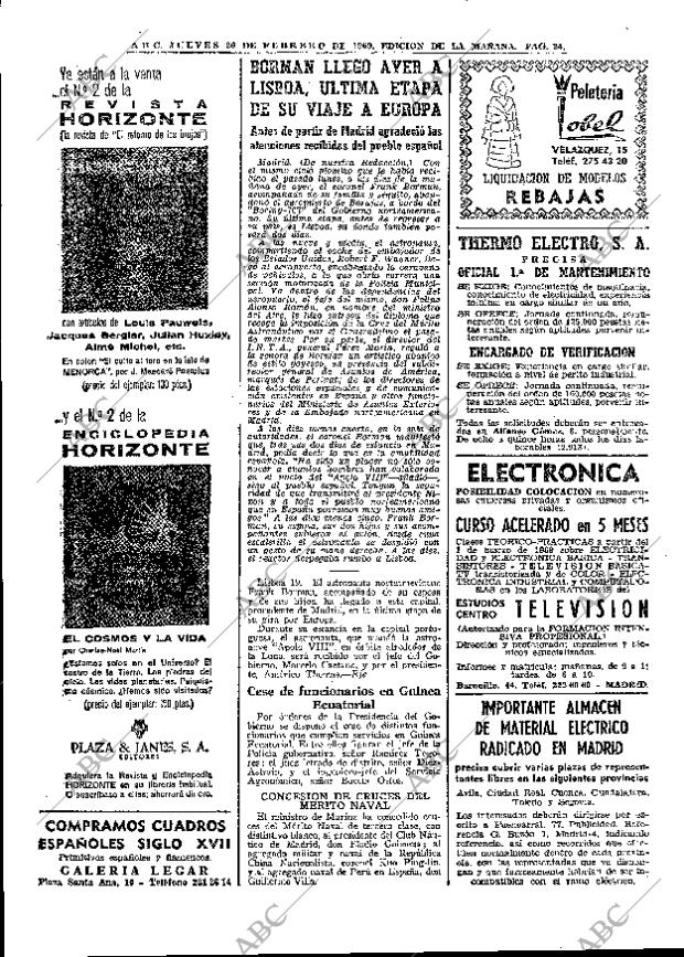 ABC MADRID 20-02-1969 página 24