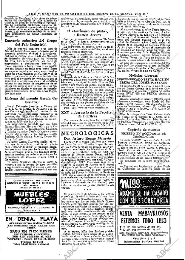 ABC MADRID 21-02-1969 página 42