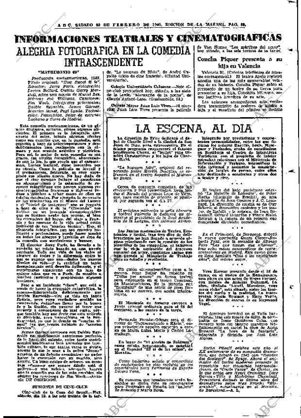 ABC MADRID 22-02-1969 página 69