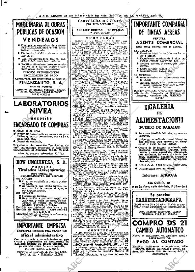 ABC MADRID 22-02-1969 página 74