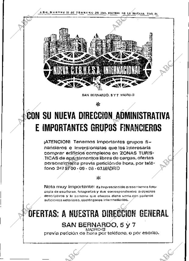 ABC MADRID 25-02-1969 página 42