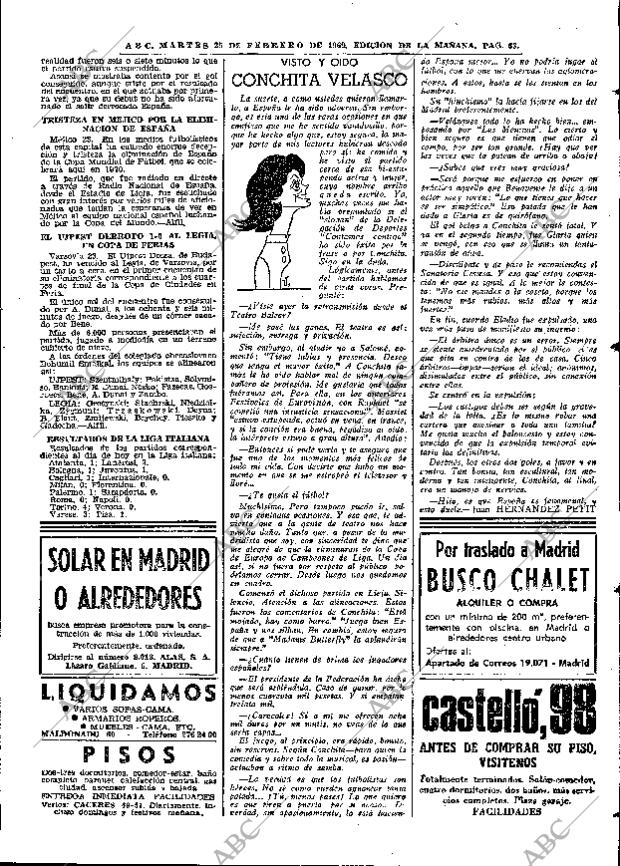 ABC MADRID 25-02-1969 página 63