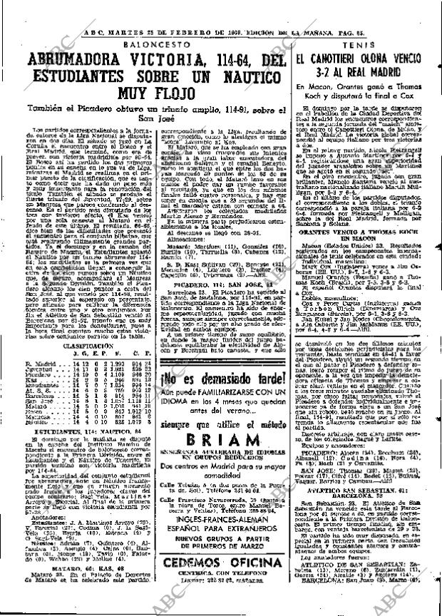 ABC MADRID 25-02-1969 página 65