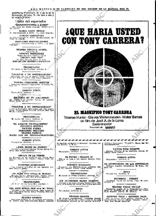 ABC MADRID 25-02-1969 página 77