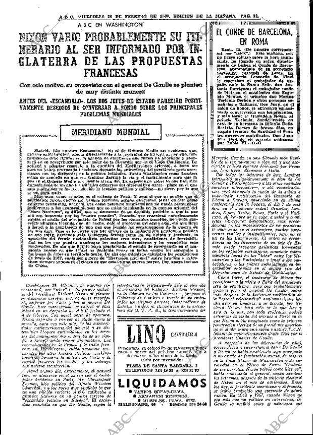 ABC MADRID 26-02-1969 página 21