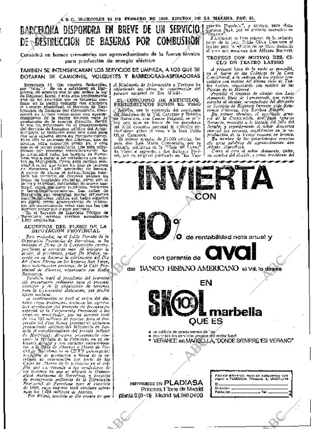 ABC MADRID 26-02-1969 página 43