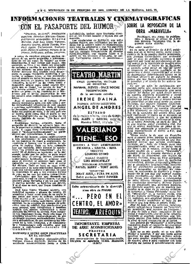 ABC MADRID 26-02-1969 página 77