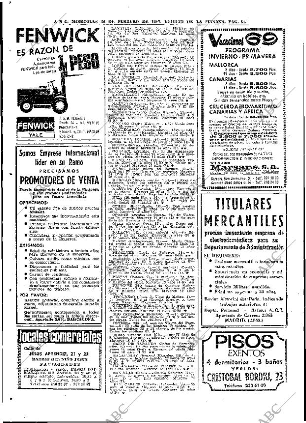 ABC MADRID 26-02-1969 página 84