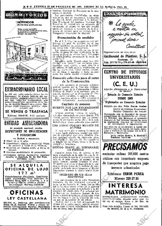 ABC MADRID 27-02-1969 página 46