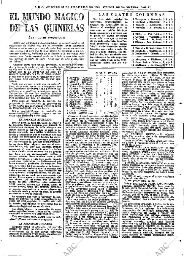 ABC MADRID 27-02-1969 página 67