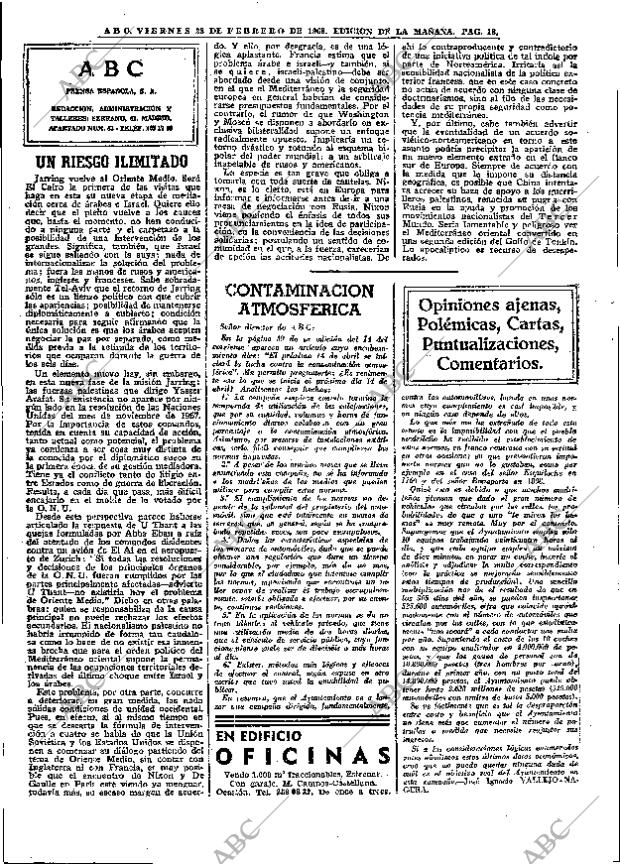 ABC MADRID 28-02-1969 página 18