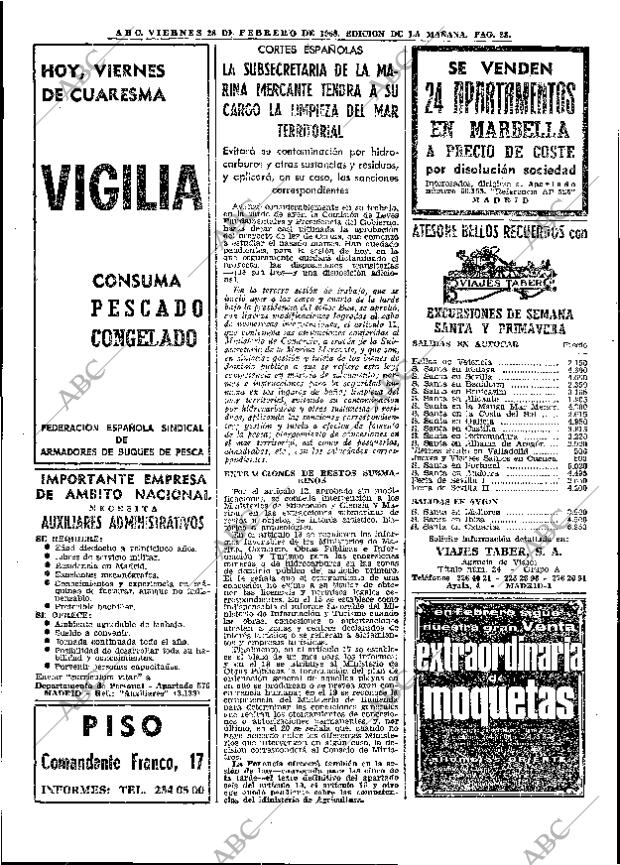 ABC MADRID 28-02-1969 página 28