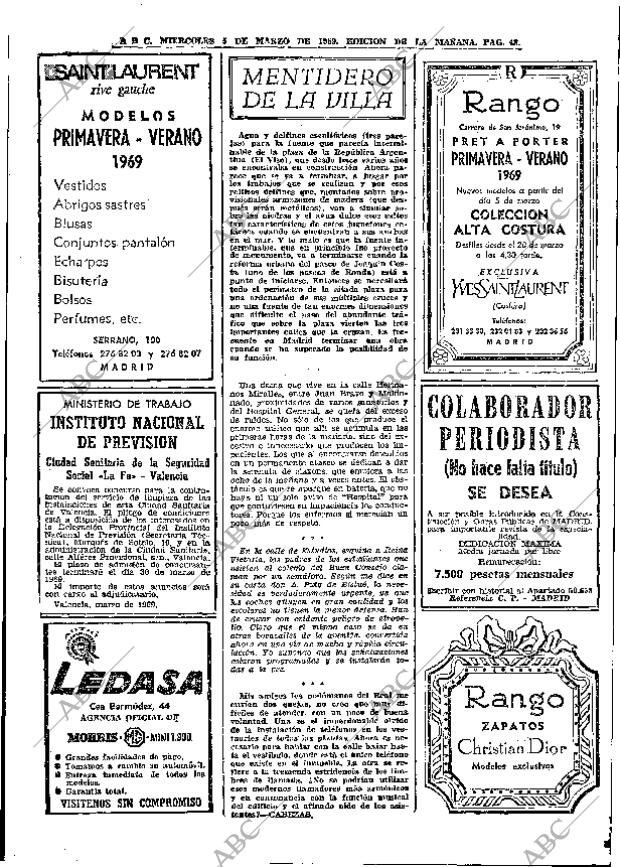 ABC MADRID 05-03-1969 página 62