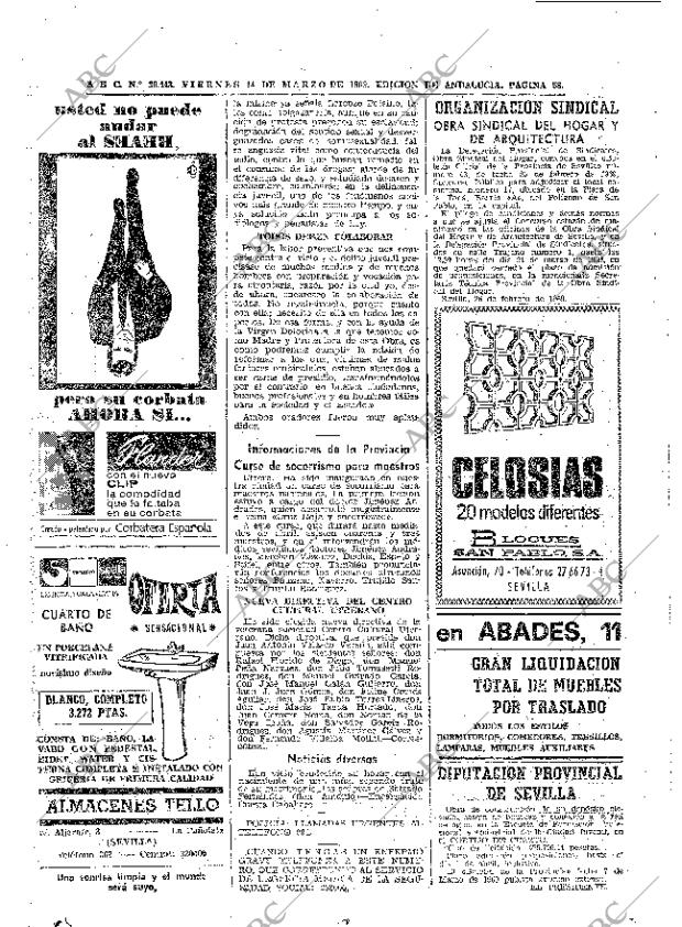 ABC SEVILLA 14-03-1969 página 58