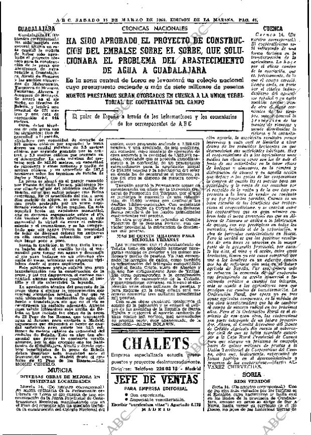 ABC MADRID 15-03-1969 página 69