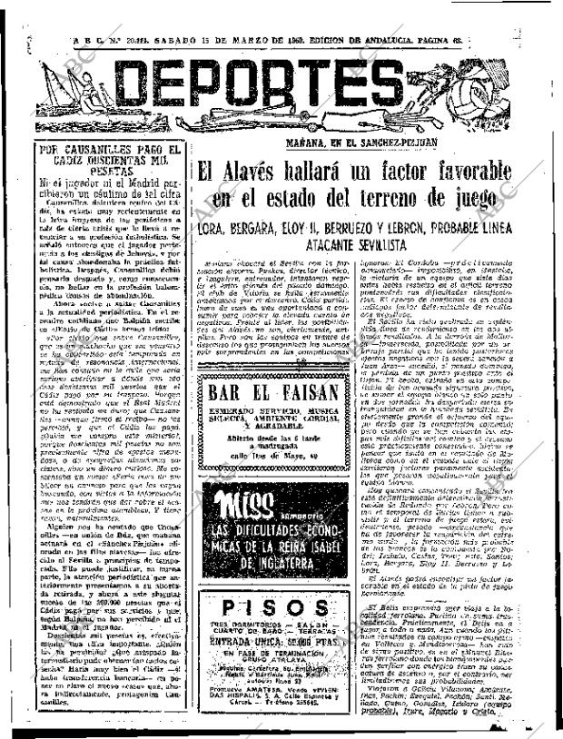 ABC SEVILLA 15-03-1969 página 63