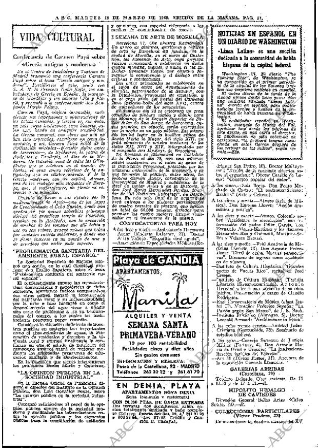 ABC MADRID 18-03-1969 página 65