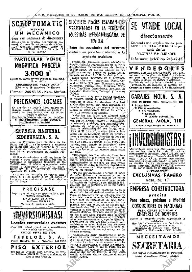 ABC MADRID 19-03-1969 página 60