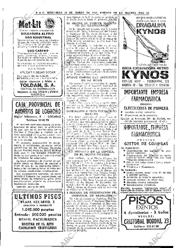 ABC MADRID 19-03-1969 página 66