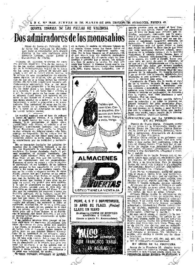 ABC SEVILLA 20-03-1969 página 45
