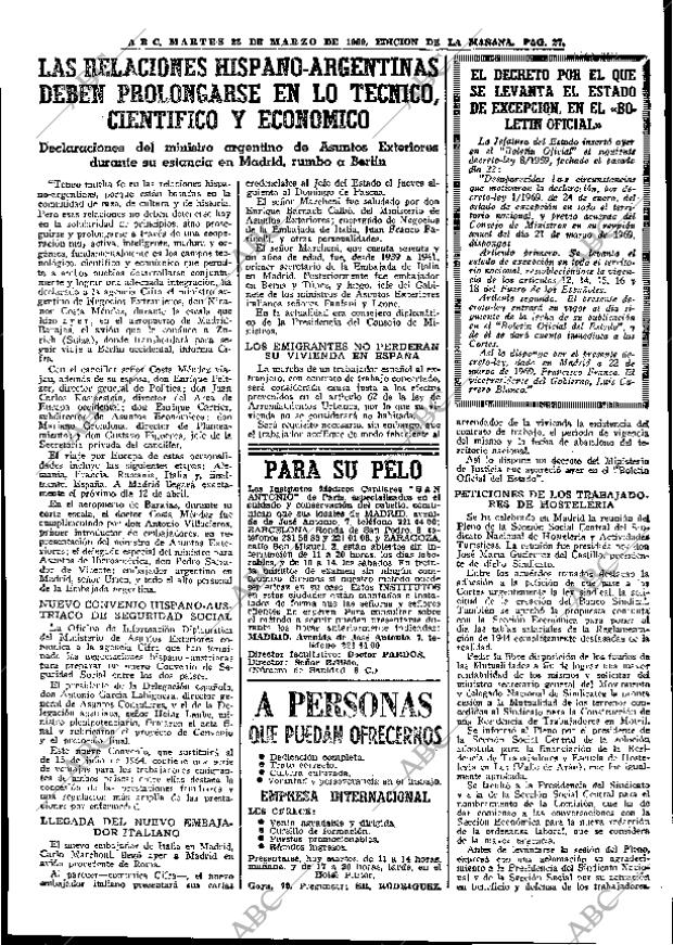 ABC MADRID 25-03-1969 página 41