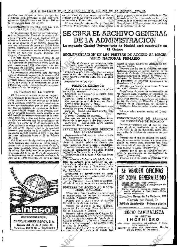 ABC MADRID 29-03-1969 página 58