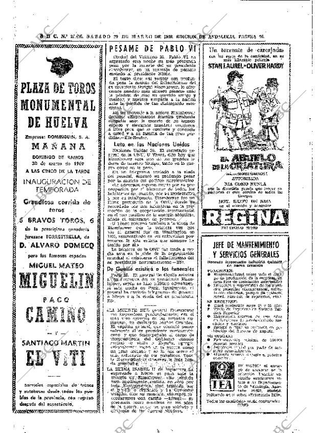 ABC SEVILLA 29-03-1969 página 70