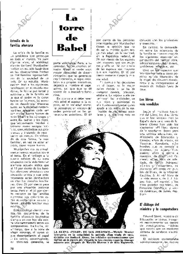 BLANCO Y NEGRO MADRID 29-03-1969 página 72