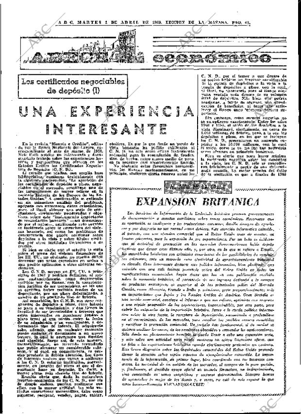 ABC MADRID 01-04-1969 página 55