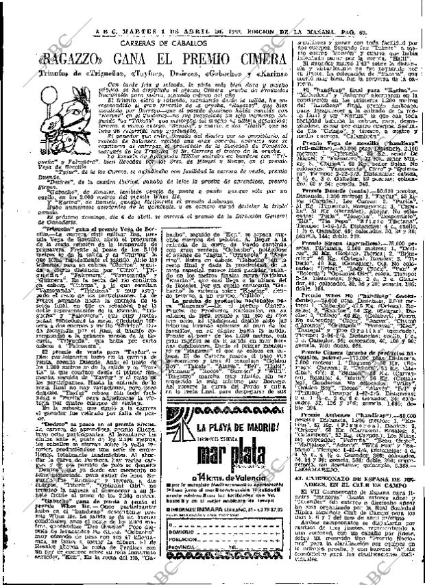 ABC MADRID 01-04-1969 página 69