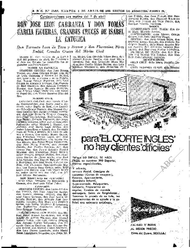 ABC SEVILLA 01-04-1969 página 23